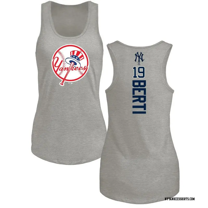 Women's New York Yankees ＃19 Jon Berti Ash Backer Tank Top