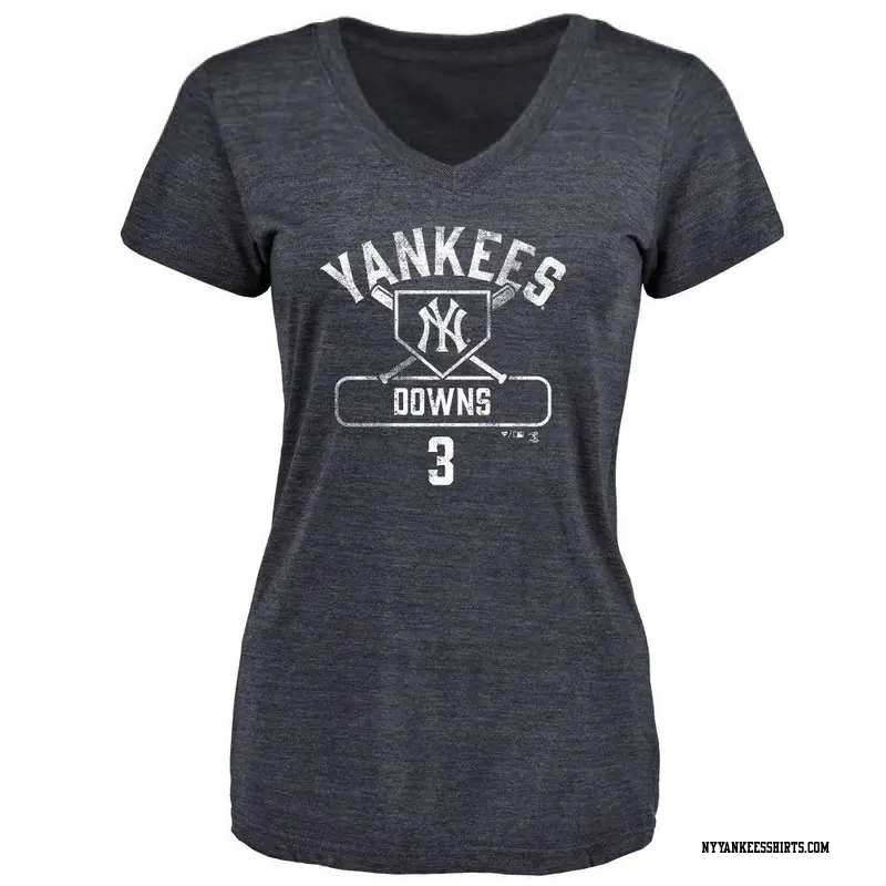 Women's New York Yankees ＃3 Jeter Downs Navy Base Runner T-Shirt