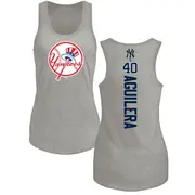 Women's New York Yankees ＃40 Yedrinson Aguilera Ash Backer Tank Top