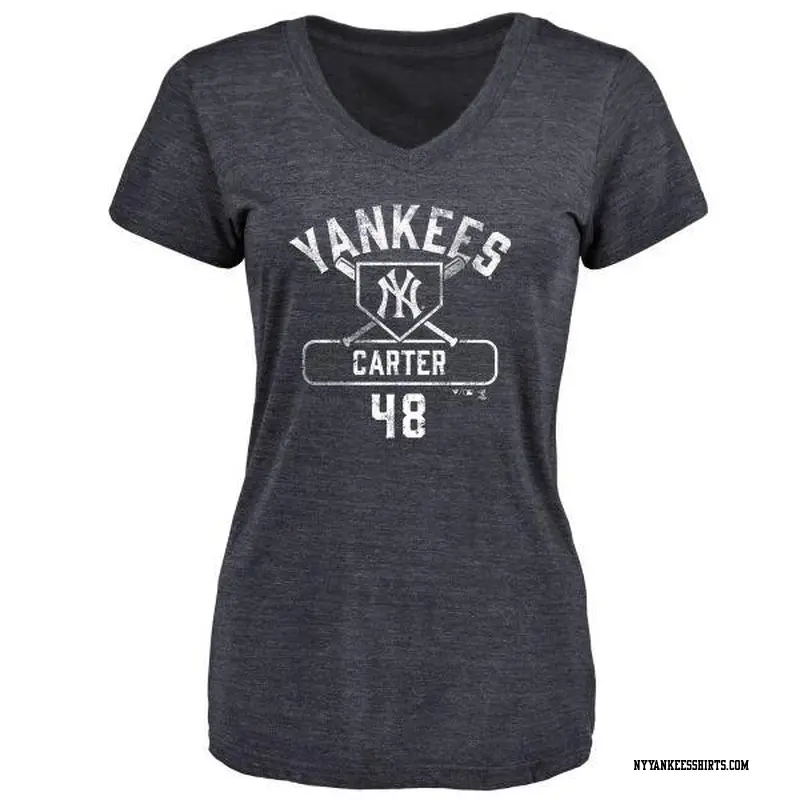 Women's New York Yankees ＃48 Chris Carter Navy Branded Base Runner T-Shirt