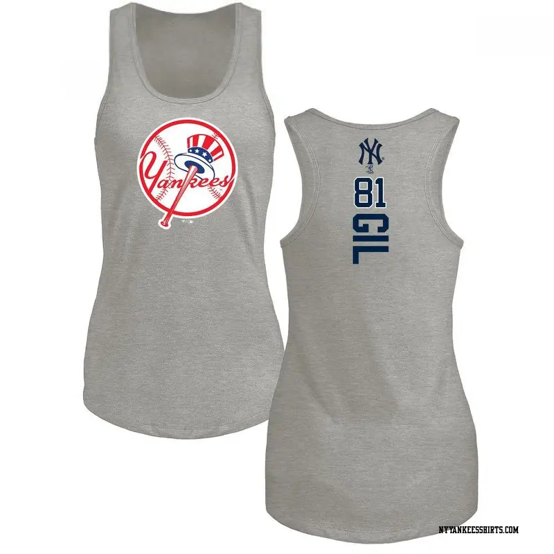 Women's New York Yankees ＃81 Luis Gil Ash Branded Backer Tank Top