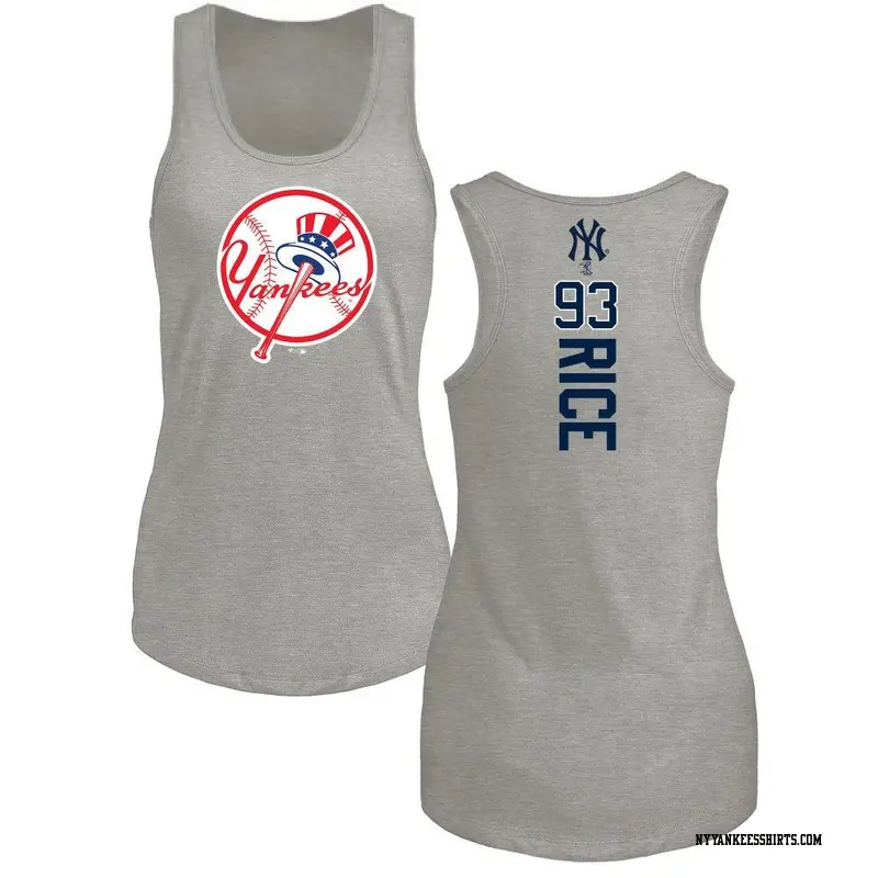 Women's New York Yankees ＃93 Ben Rice Ash Backer Tank Top