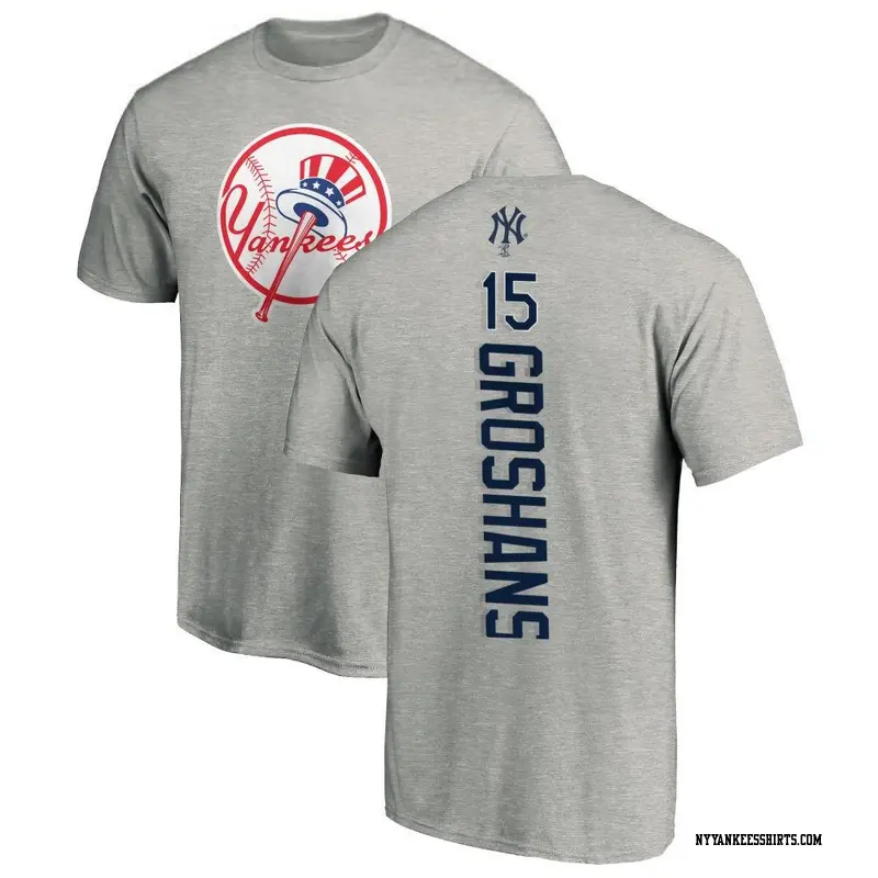 Youth New York Yankees ＃15 Jordan Groshans Ash Backer T-Shirt