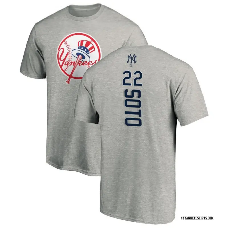 Youth New York Yankees ＃22 Juan Soto Ash Backer T-Shirt