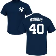 Youth New York Yankees ＃40 Jacob Morales Navy Roster Name & Number T-Shirt