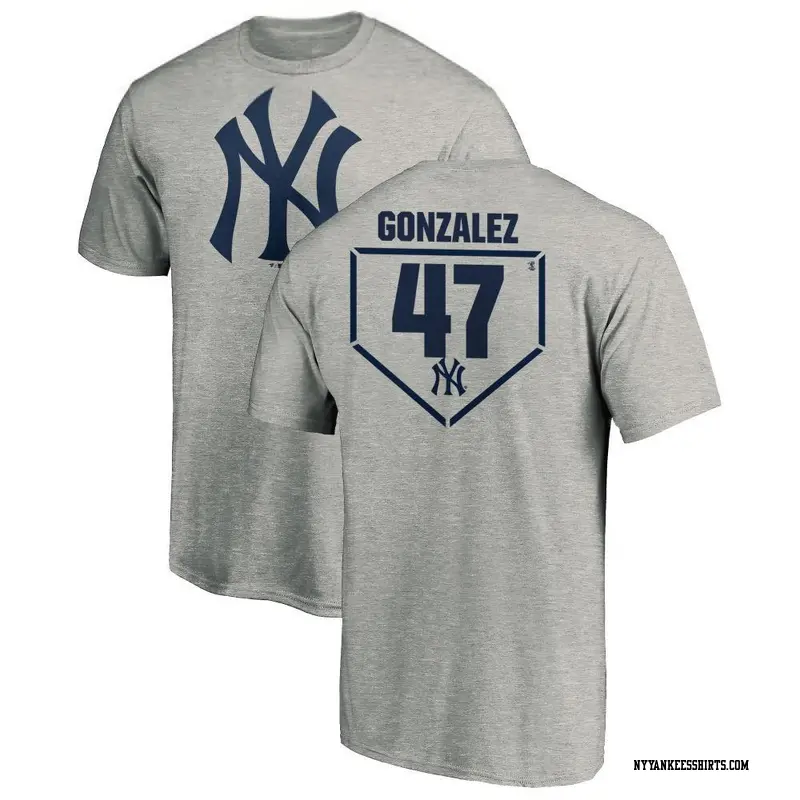 Youth New York Yankees ＃47 Victor Gonzalez Gray RBI T-Shirt Heathered